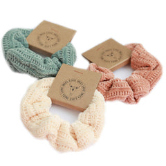 Chouchou knitted seagreen