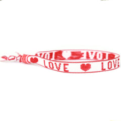 Woven bracelet white love