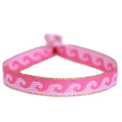 Gewebtes armband pink waves