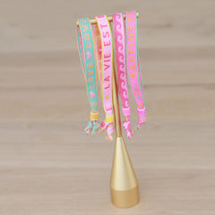 Gewebtes armband pink waves
