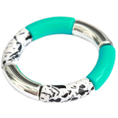 Bracelet penne splash turquoise silver
