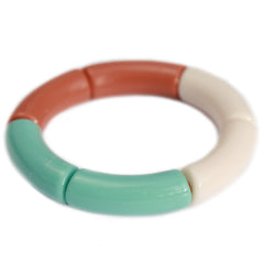 Brazalete pluma marrón azul