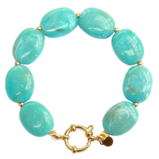 Armband pastille turquoise