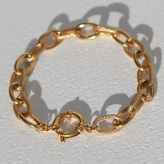 Pulsera Cadena llamativa oro