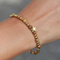 Armband  Moraira Stern jaspis stein