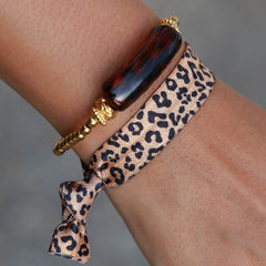 Armband aus feinem Penne Leopardenmuster