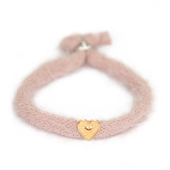 Armband flauschig altrosa
