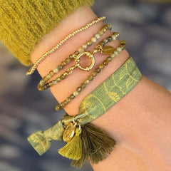 Armband Facetten wicklung Grüner Granat