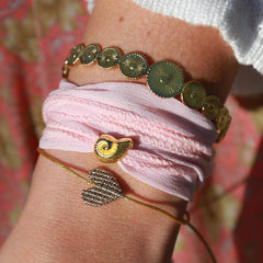 Pulsera Sari wrap rosa
