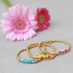 Bracelet gypsy flower yellow