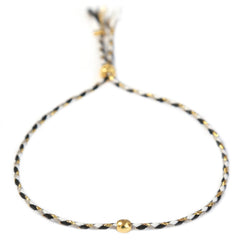 Armband goldene Kugel schwarz