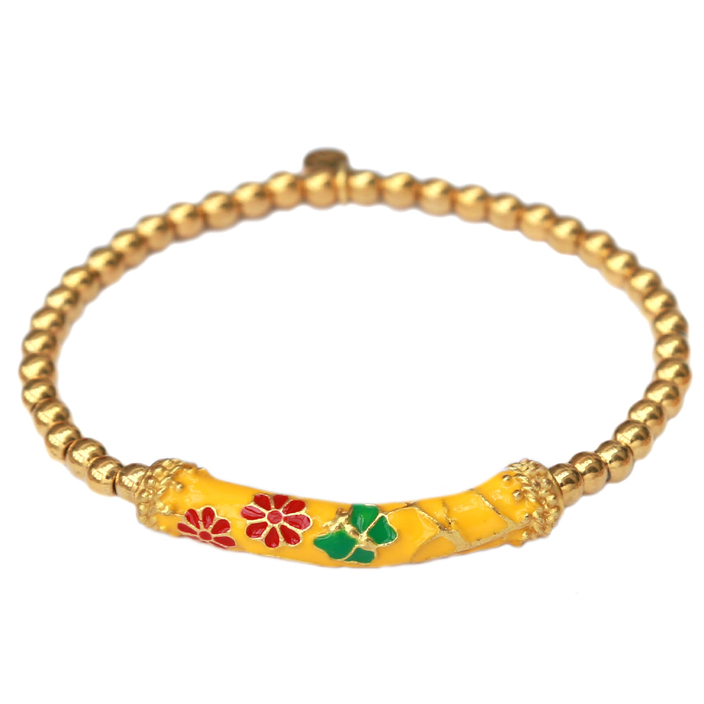 Bracelet gypsy flower yellow
