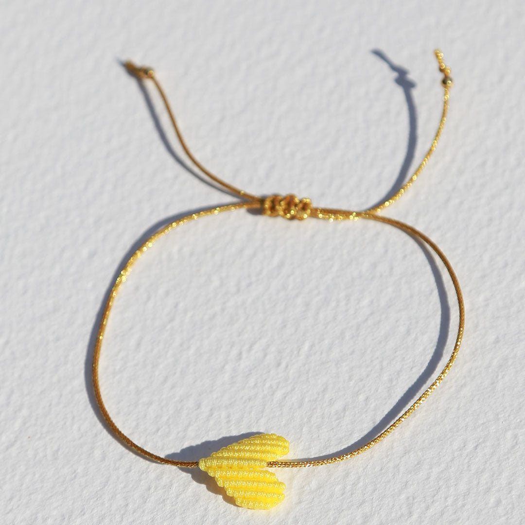 Armband hart botergeel