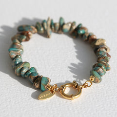 Armband aus natürlichem Schlangenleder blau