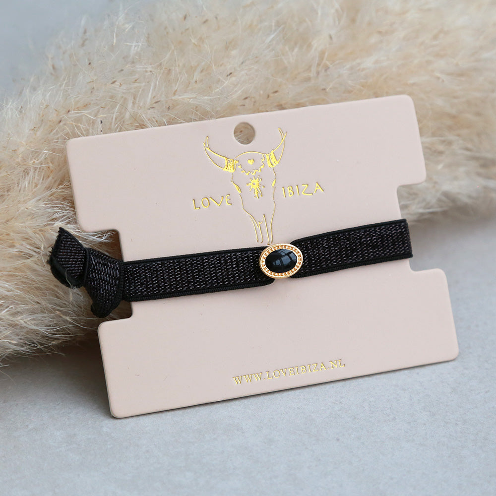 Armband glänzt schwarz