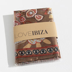Bandana sjaal bruin rood paisley