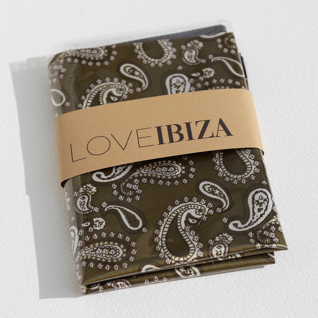 Bandana sjaal olijf paisley