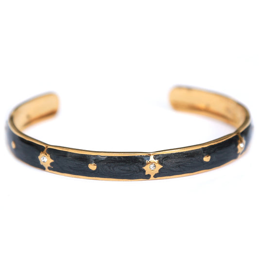 Bracelet doré étoiles noires 1080