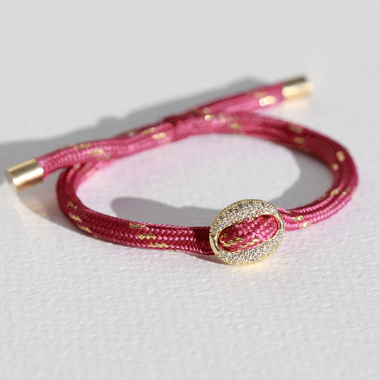Bohnen Diamant Kirschrot Armband