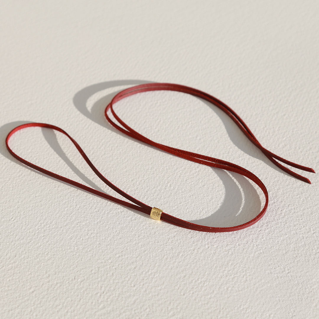 Choker Navajo burgundy gold