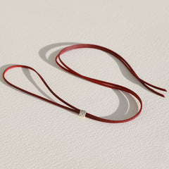 Choker Navajo burgundy silver