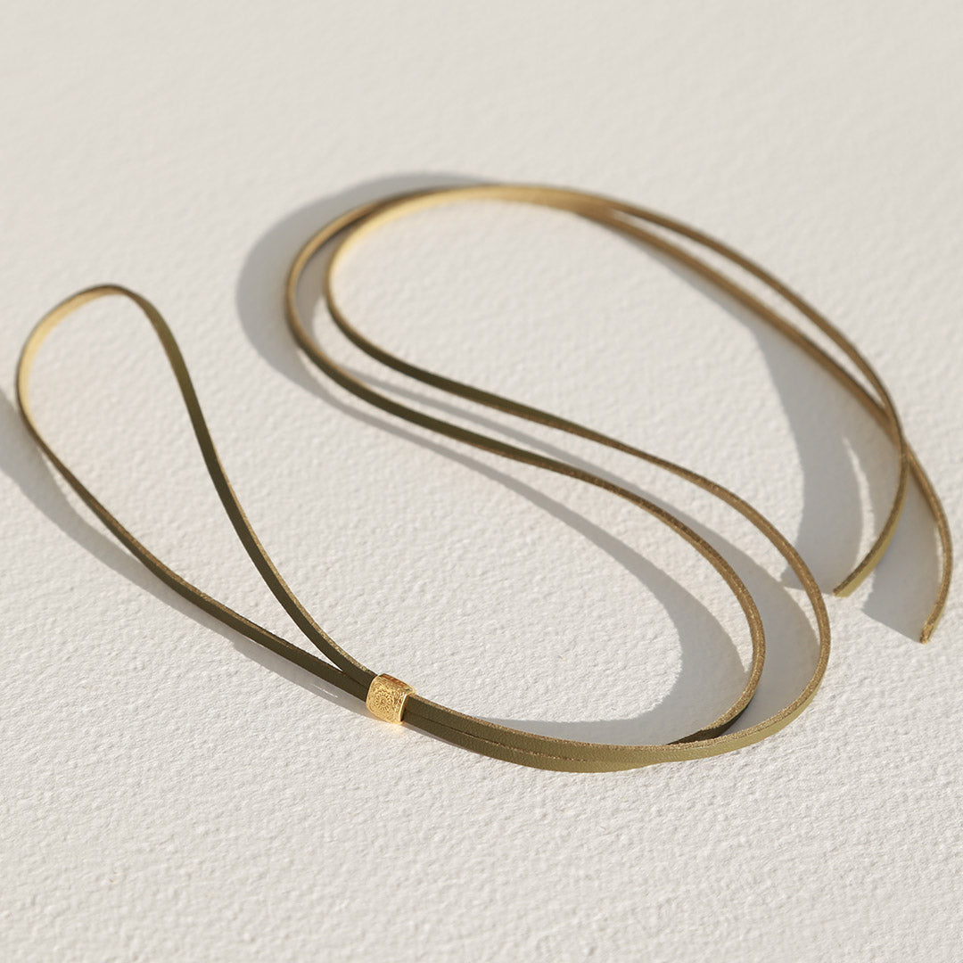 Choker Navajo olive gold