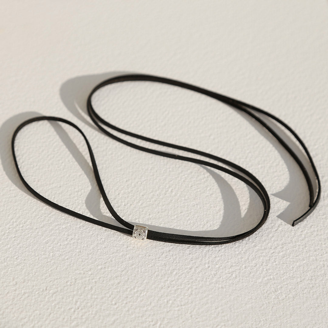 Choker Navajo schwarz silber