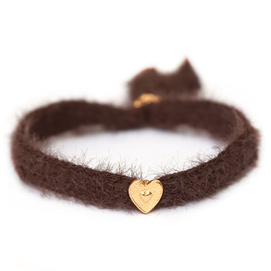 Pulsera esponjosa marrón 1080