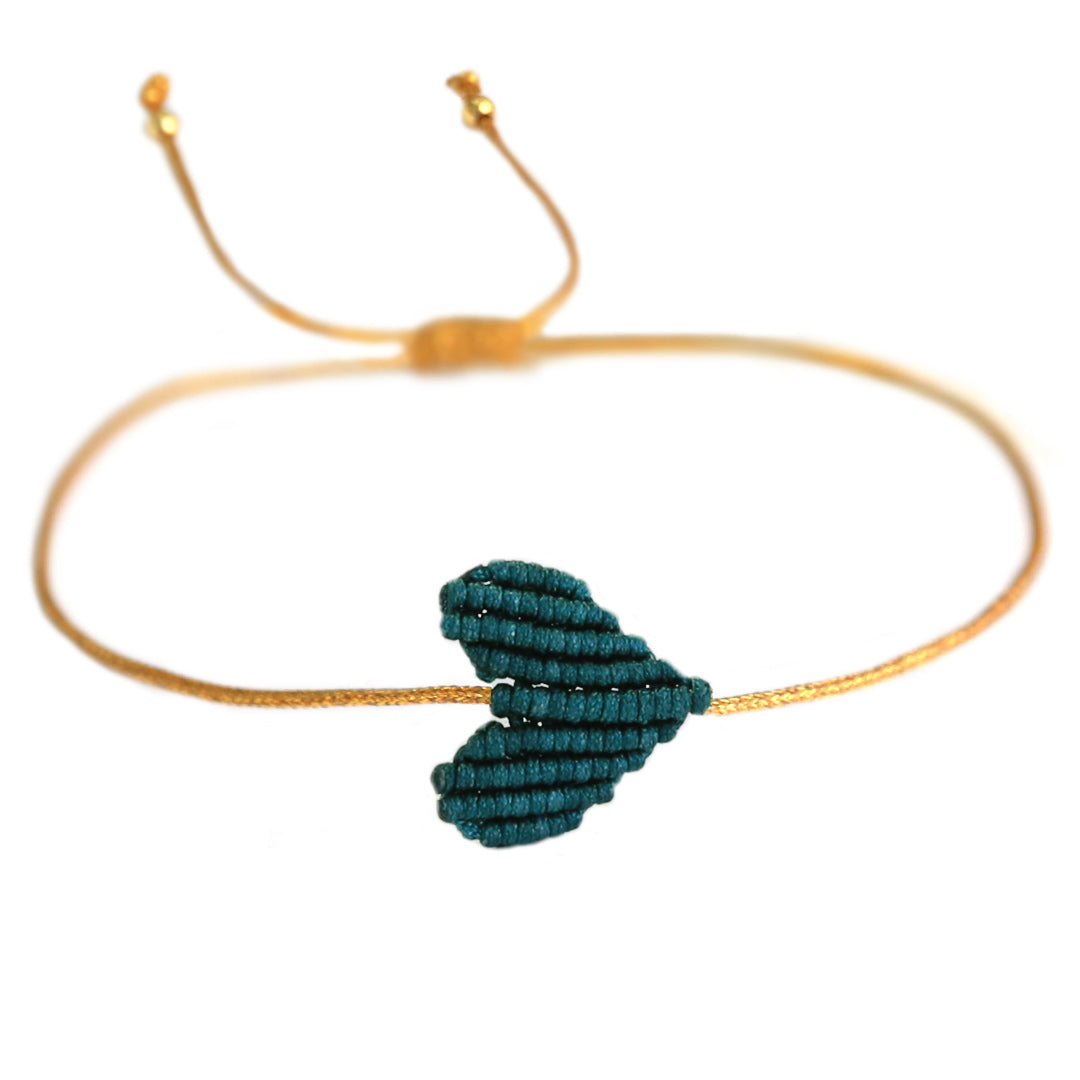Brazalete corazón esmeralda