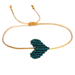 Brazalete corazón esmeralda
