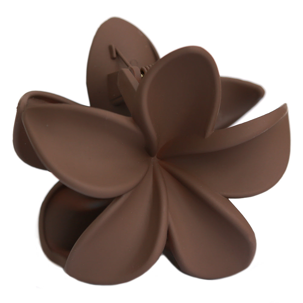 Barrette à cheveux fleur marron