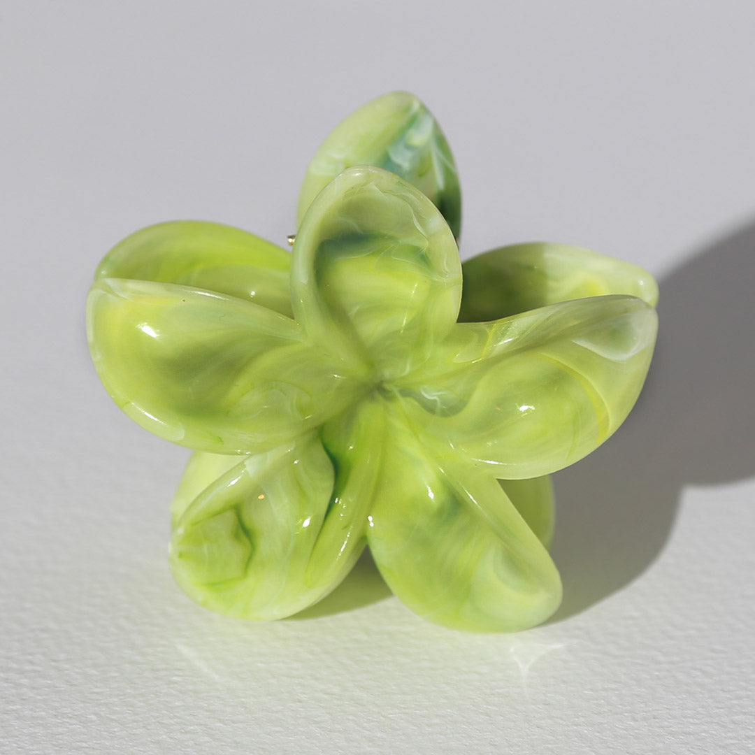 Hair clip flower green