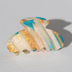 Haarspange Perlmutt blau