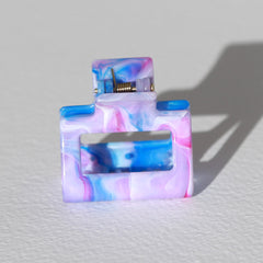 Hair clip swirl blue small