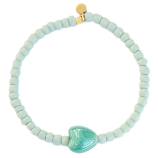 Armband Steinherz meergrün