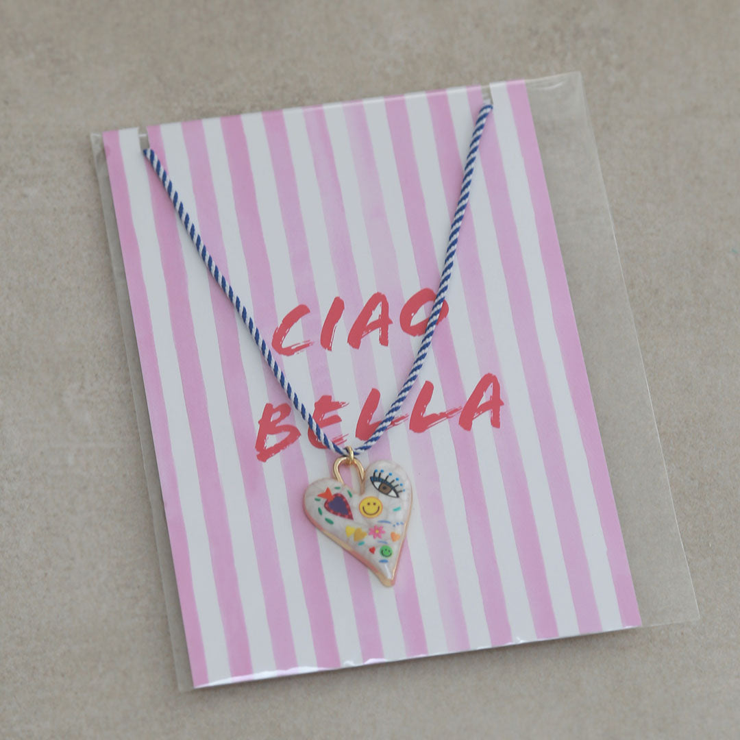 Collar corazón ojo sonriente