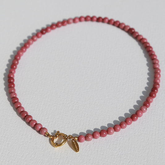 Ketting Javea rosé steen 1080