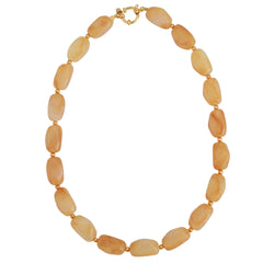 Golden necklace rocks beige