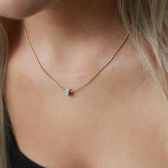 Gouden ketting zirkonia