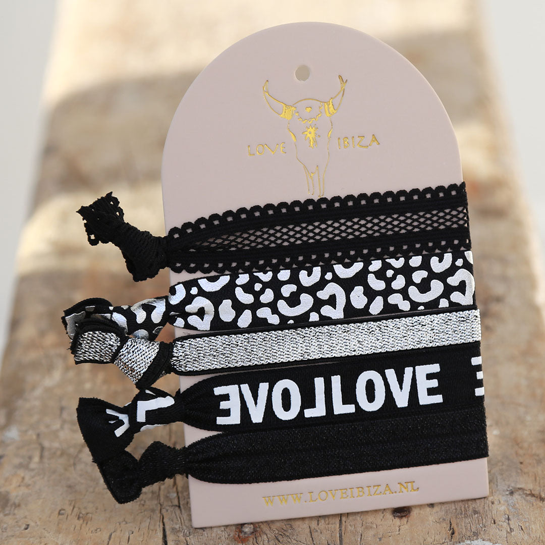 Elastiques Ibiza Leopard silver