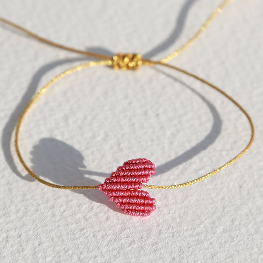 Bracelet baby pink heart 1080