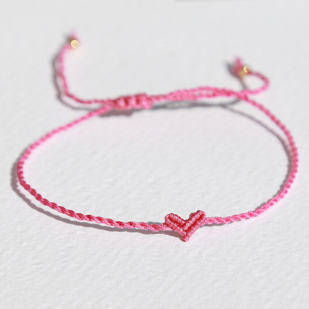 Armband kleines Herz Himbeere