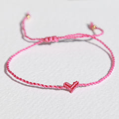 Armband kleines Herz Himbeere