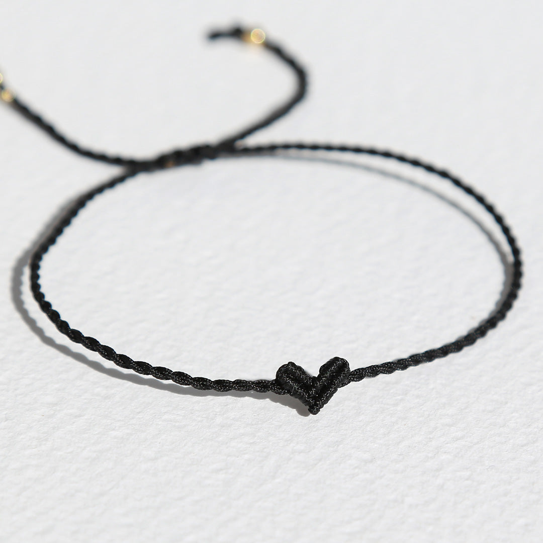 Bracelet small heart black