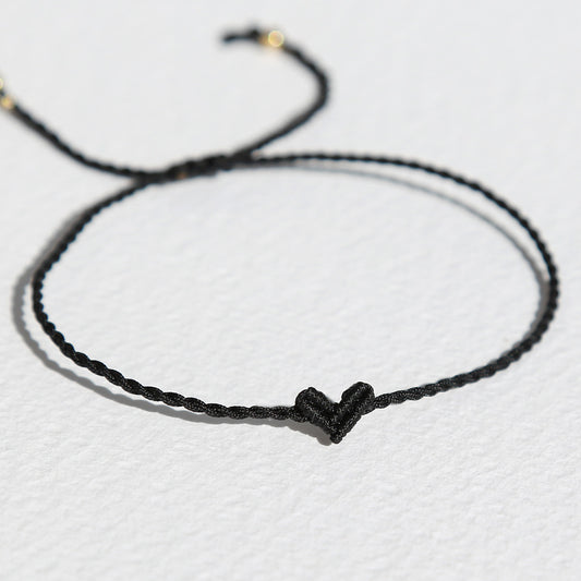 Pulsera de corazón Love Ibiza negra
