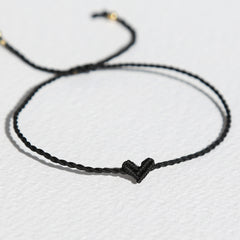 Bracelet small heart black