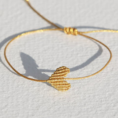 Armband groot hart goud