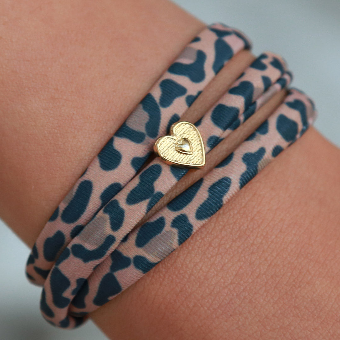 Luipaard armband hart goud