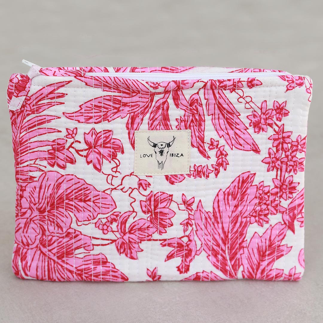 Make-up bag Fez pink yellow