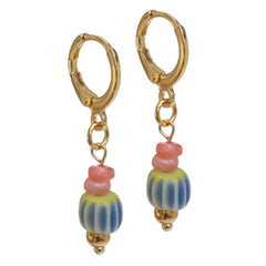 Goldohrringe Mystic Soul Blau